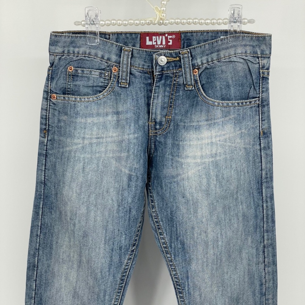 Levi Strauss 511 Skinny Jeans Mens W28 L32 Light‎ Wash Denim Pants - Picture 4 of 15